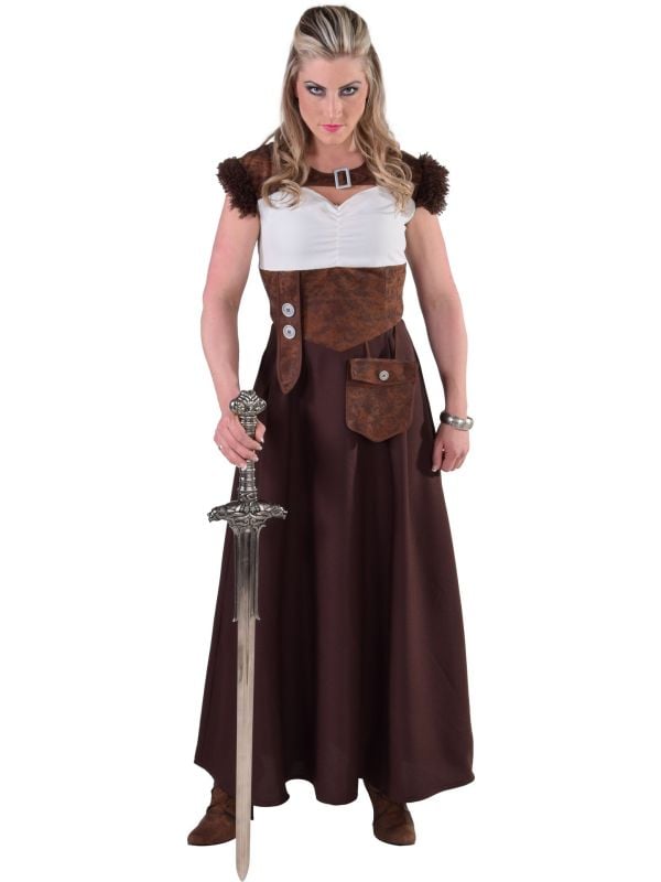 Bruine vikingen jurk vrouwen main product photo