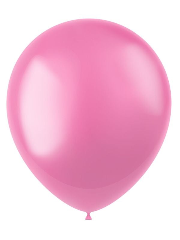 Bubblegum roze metallic ballonnen 50 stuks