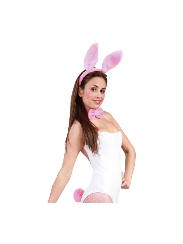 Bunny girl accessoire setje roze
