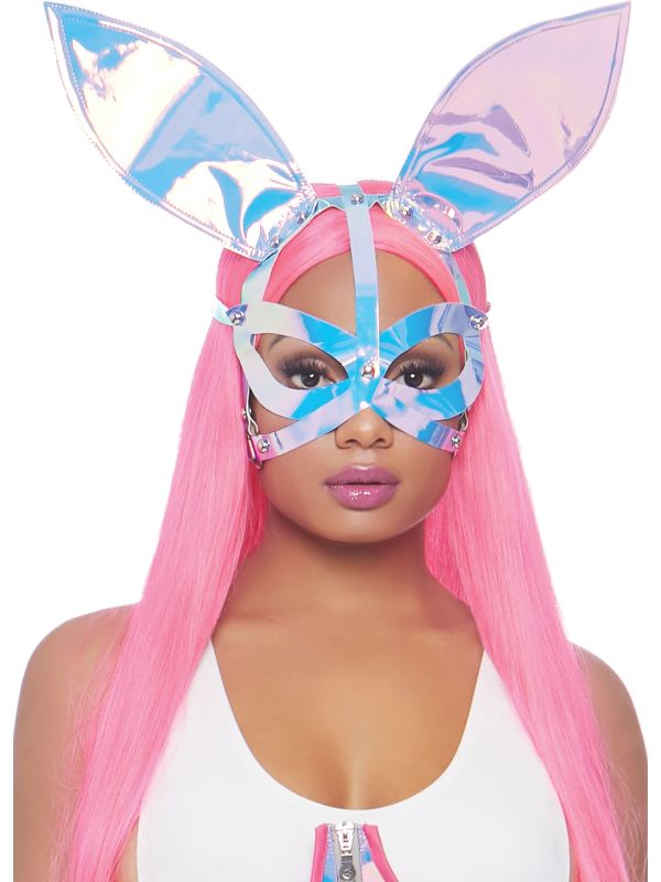 Bunny masker met oren metallic main product photo