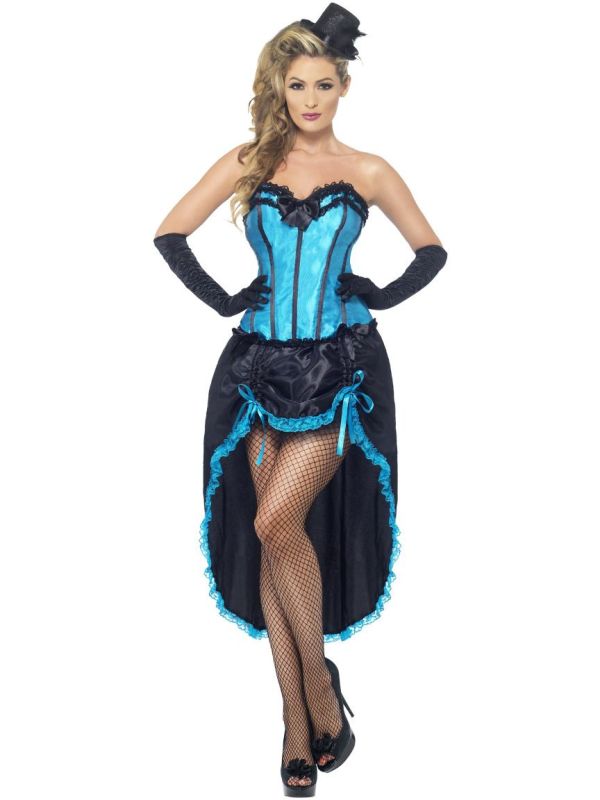 Burlesque blauw dans kostuum