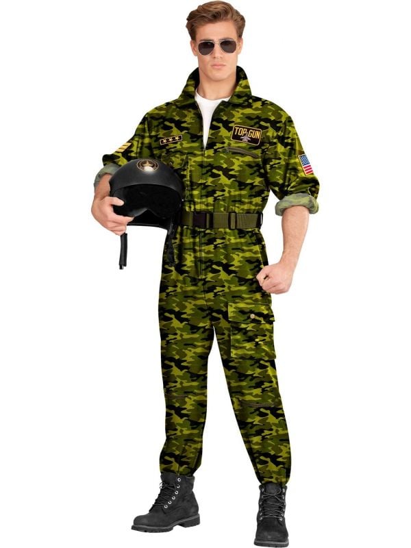 Camouflage overall top gun mannen