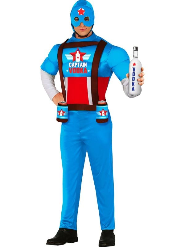 Captain Vodka superheld outfit heren