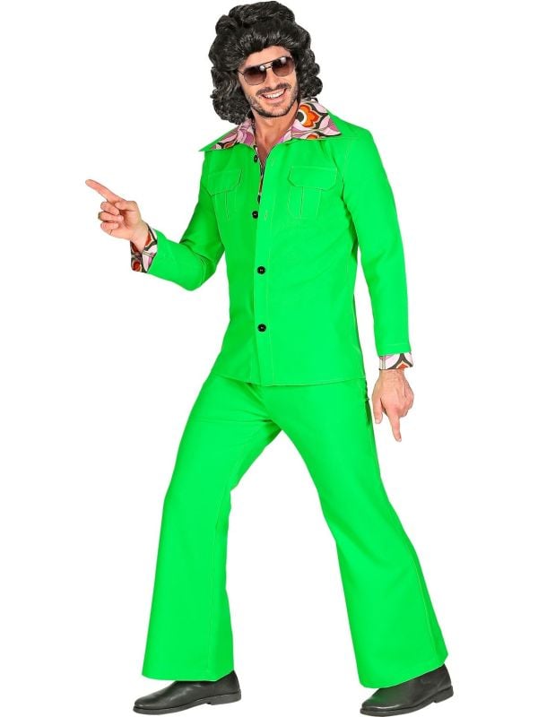 Carnaval 70s pak groen