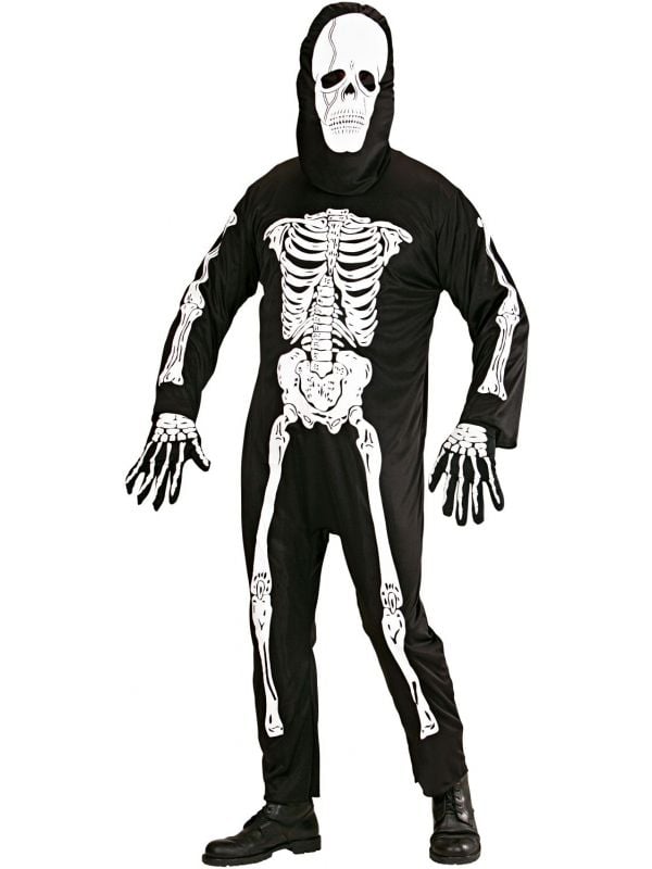 Ministerie persoon deur Carnaval skelet jumpsuit | Feestkleding.nl