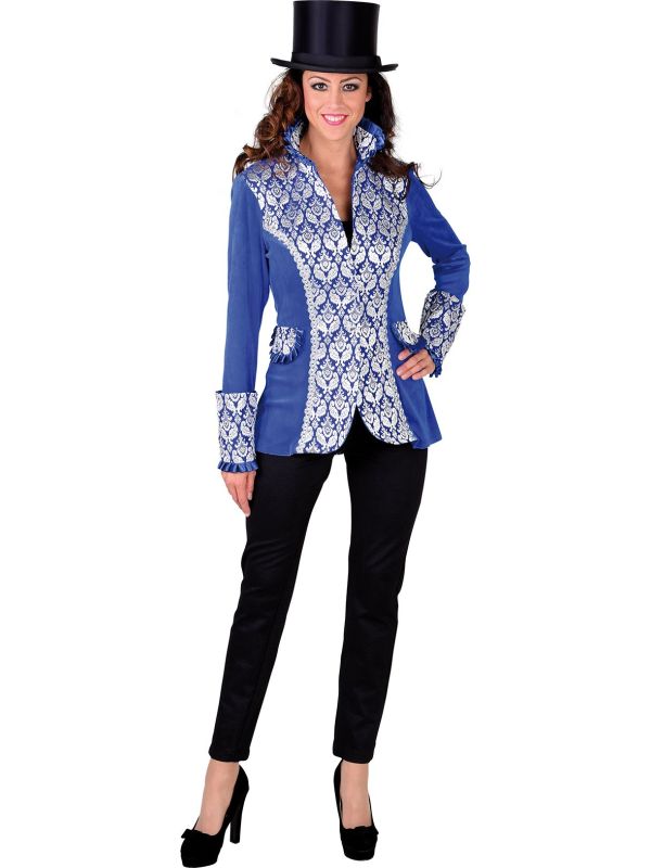 Carnavalsjas dames blauw main product photo