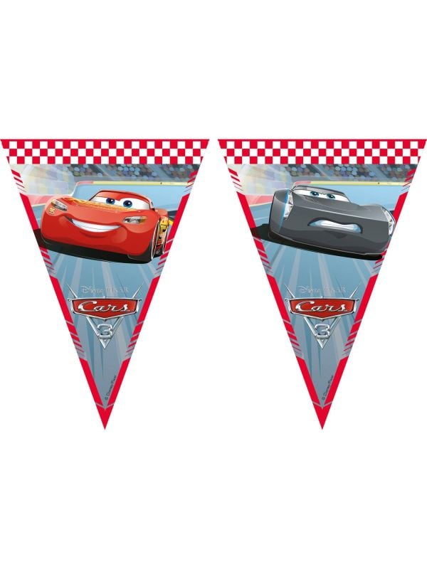 Cars kinderfeestje vlaggenlijn 2 meter