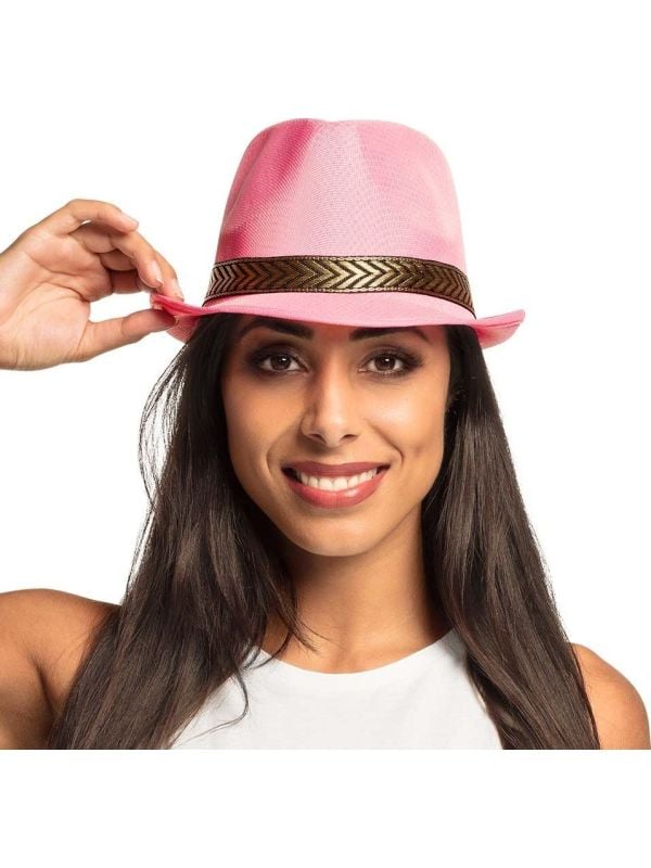 Casino fedora roze