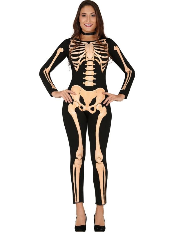 Catsuit skeletprint