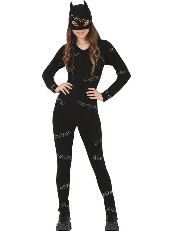 Afleiden Oude tijden Cadeau Catwoman meisje onesie | Feestkleding.nl