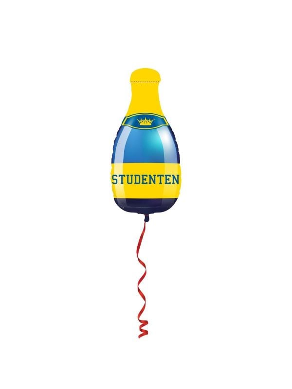 Champagnefles studentenfeest folieballon