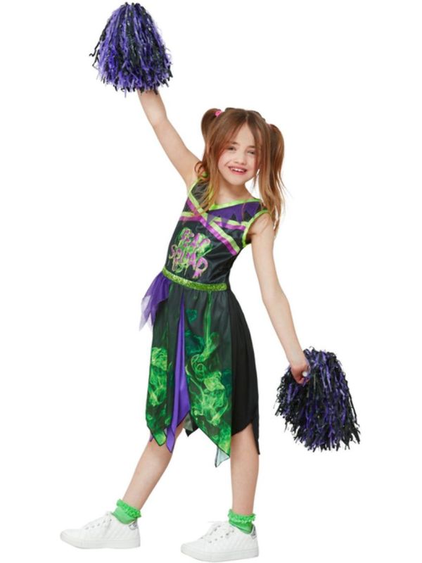 Cheerleader Halloween Kostuum Meisjes Groen main product photo