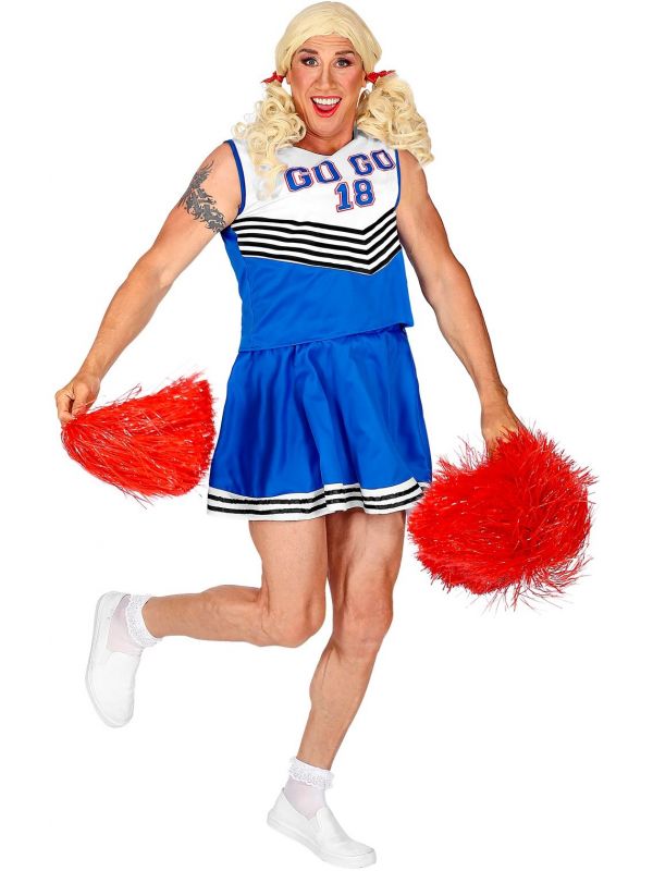 Cheerleader travestie kostuum