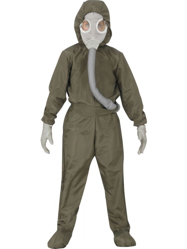Chernobyl outfit met gasmasker kind