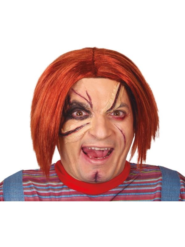 Chucky pop pruik rood