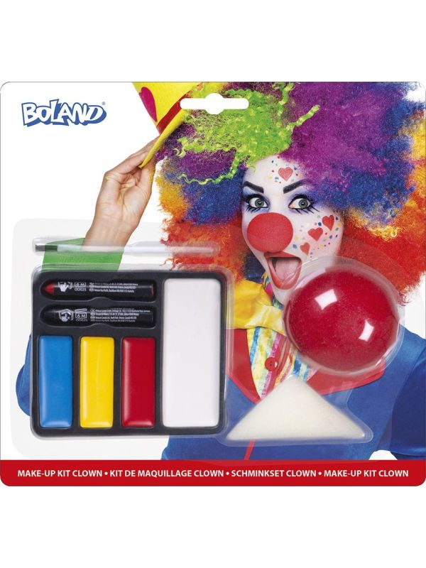 Clown make-up kit met clownsneus