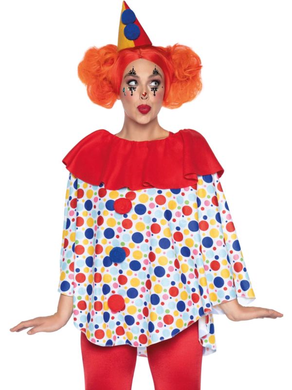 Clown outfit met hoedje dames