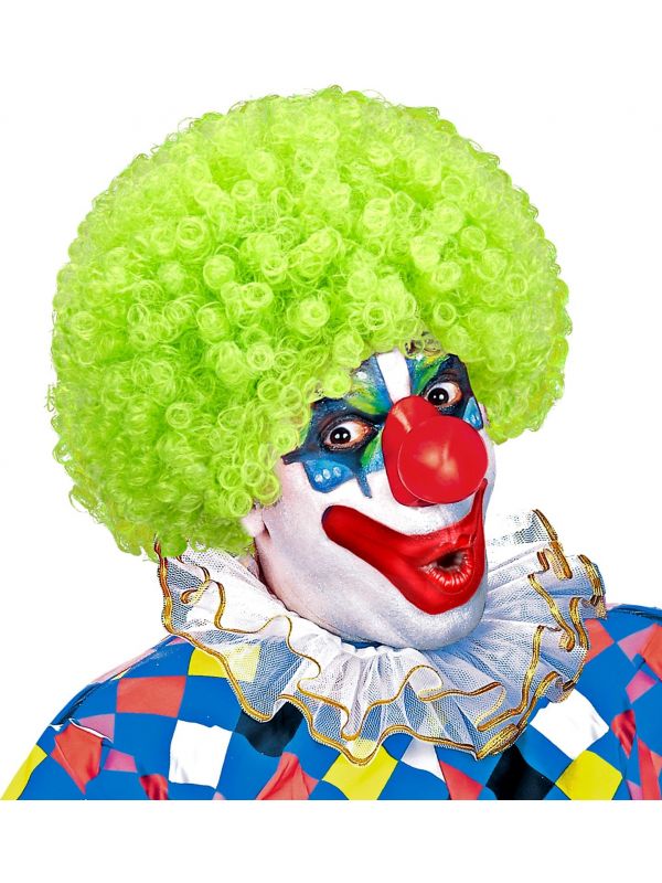 Clown pruik groen