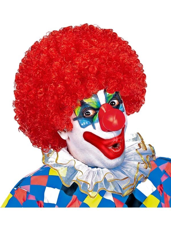 Clown pruik rood