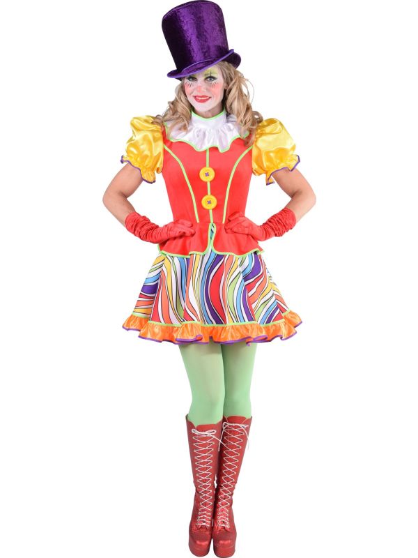 Clownsjurk regenboog vrouwen main product photo