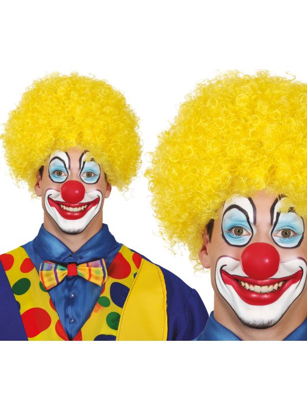 Clownspruik geel