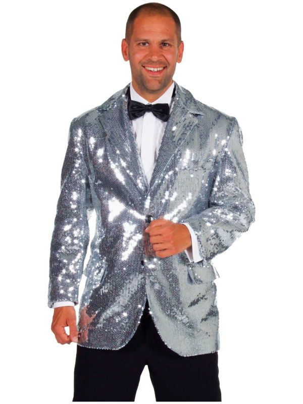 Colbert zilver gevoerd mannen main product photo