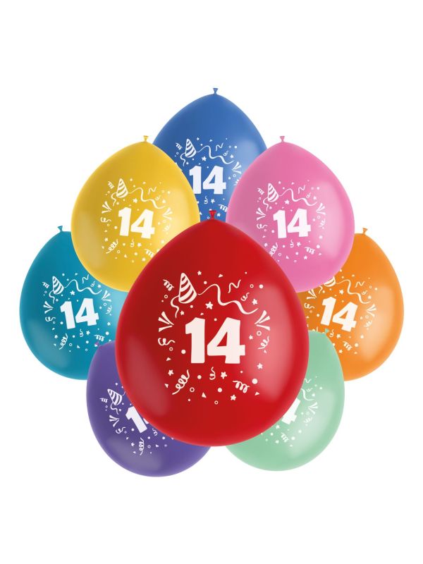 Color pop ballonnen set 14 jaar main product photo