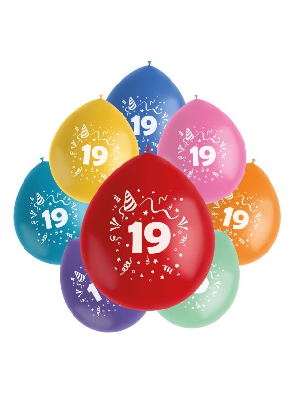 Color pop ballonnen set 19 jaar main product photo