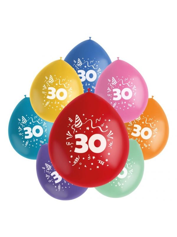 Color pop ballonnen set 30 jaar