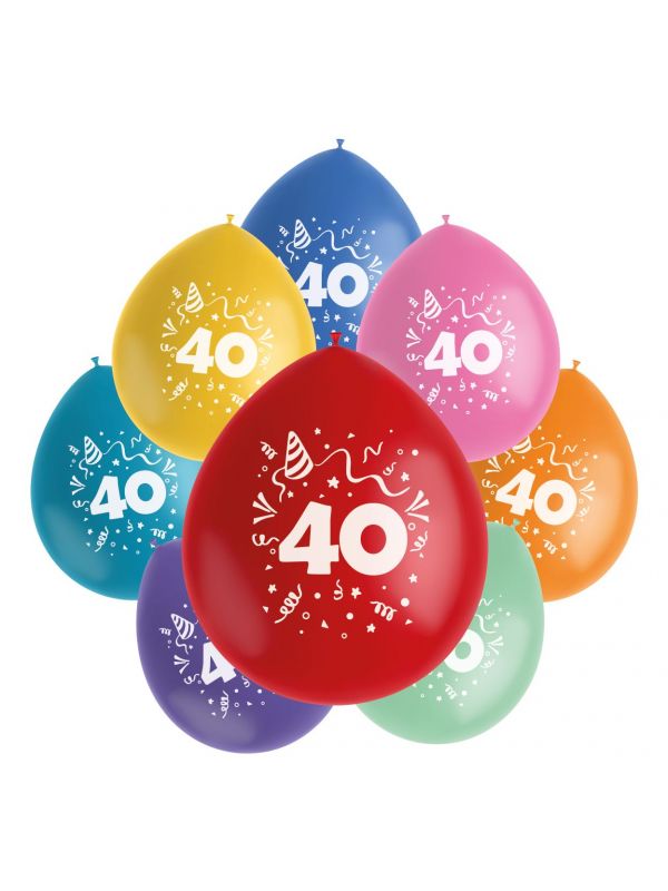 Color pop ballonnen set 40 jaar