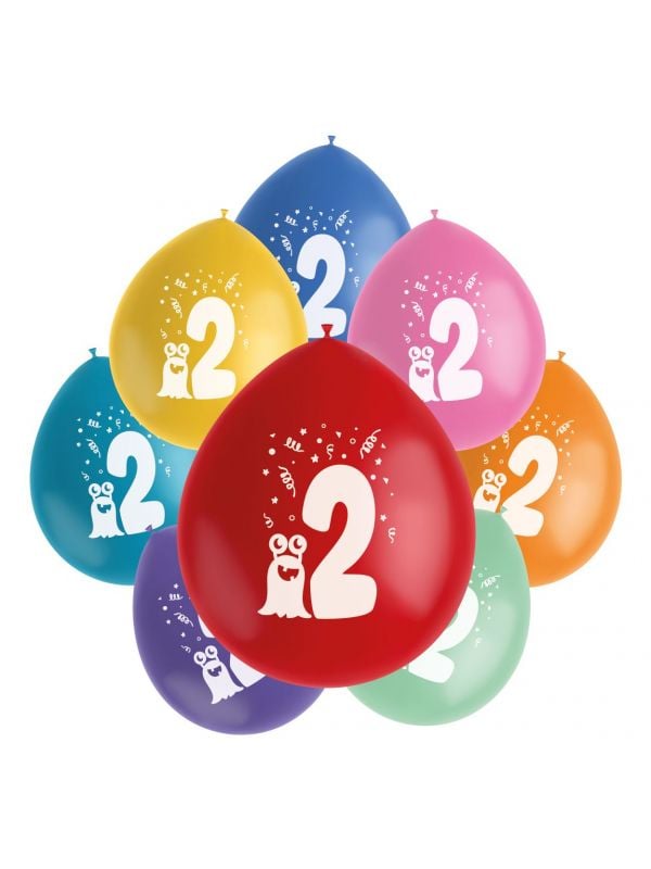Color pop monsters ballonnen set 2 jaar