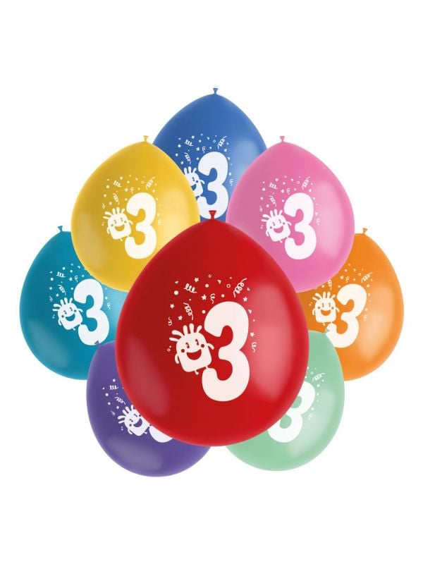 Color pop monsters ballonnen set 3 jaar