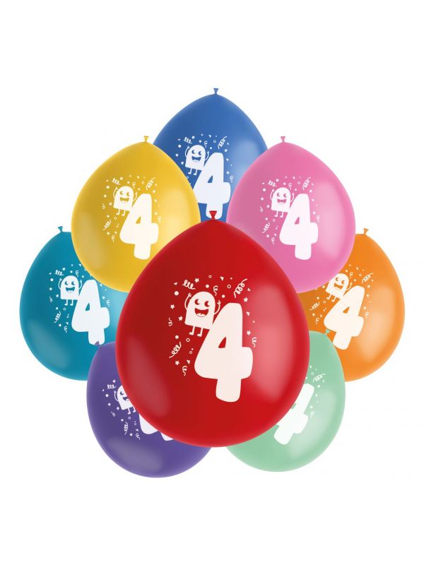 Color pop monsters ballonnen set 4 jaar