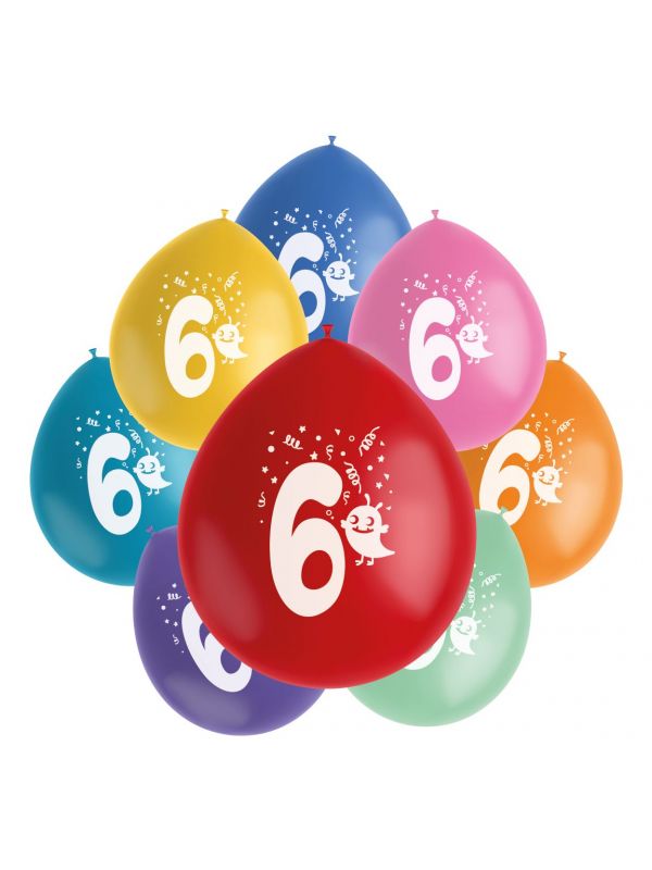 Color pop monsters ballonnen set 6 jaar