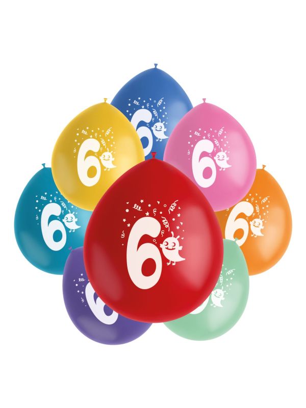 Color pop monsters ballonnen set 6 jaar main product photo