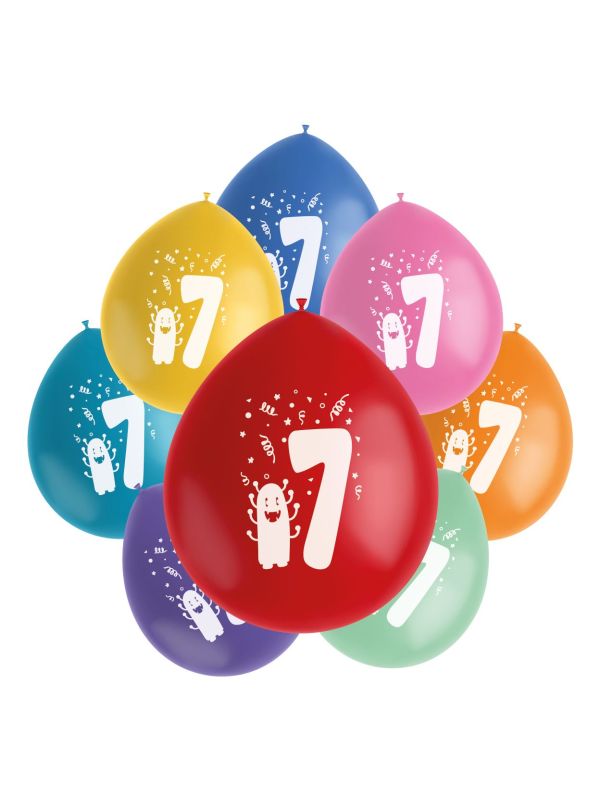 Color pop monsters ballonnen set 7jaar main product photo