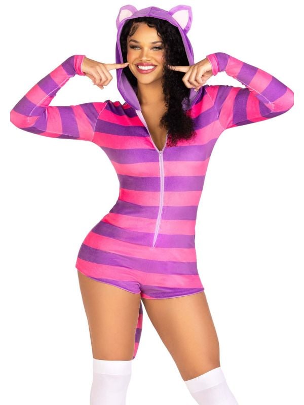 Comfy bodysuit paars met roze poes vrouwen