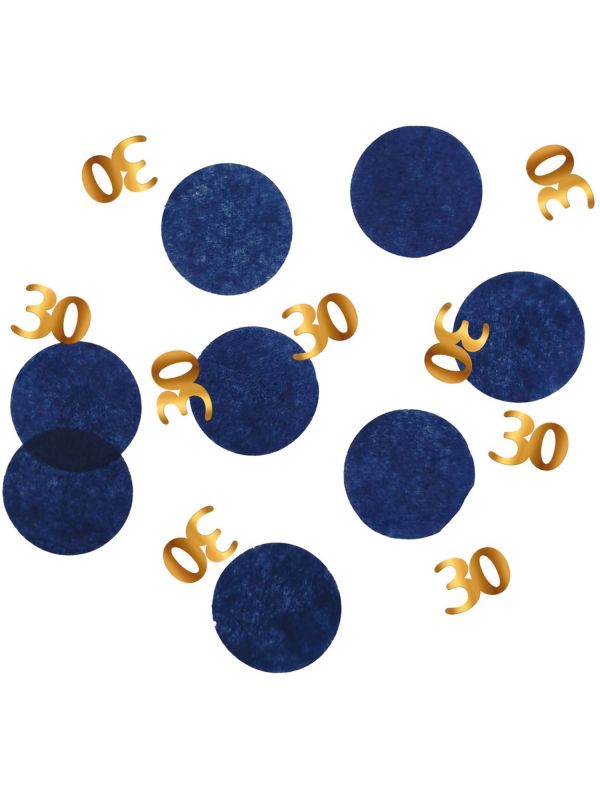 Confetti verjaardag 30 elegant true blue