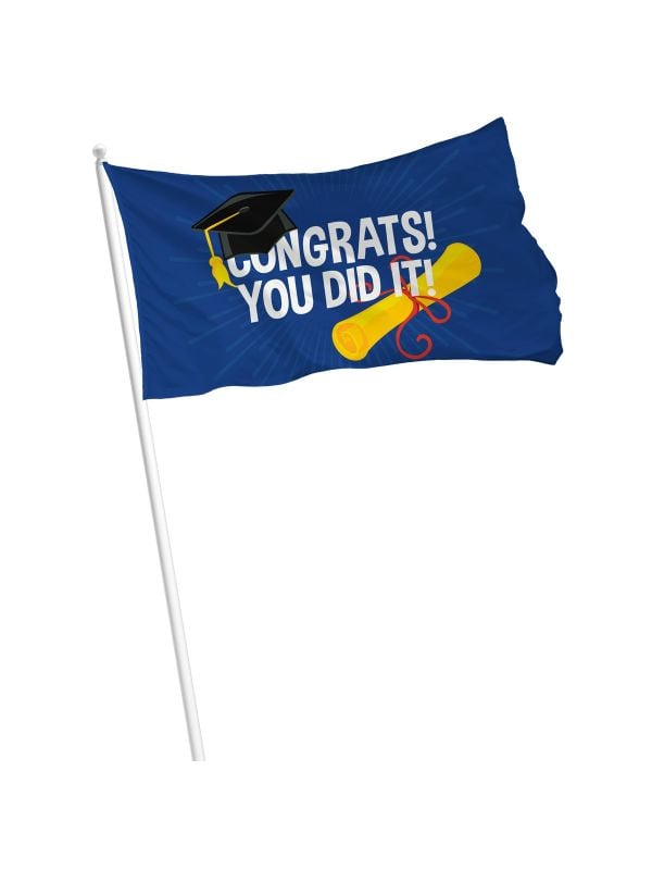 Congrats geslaagd vlag