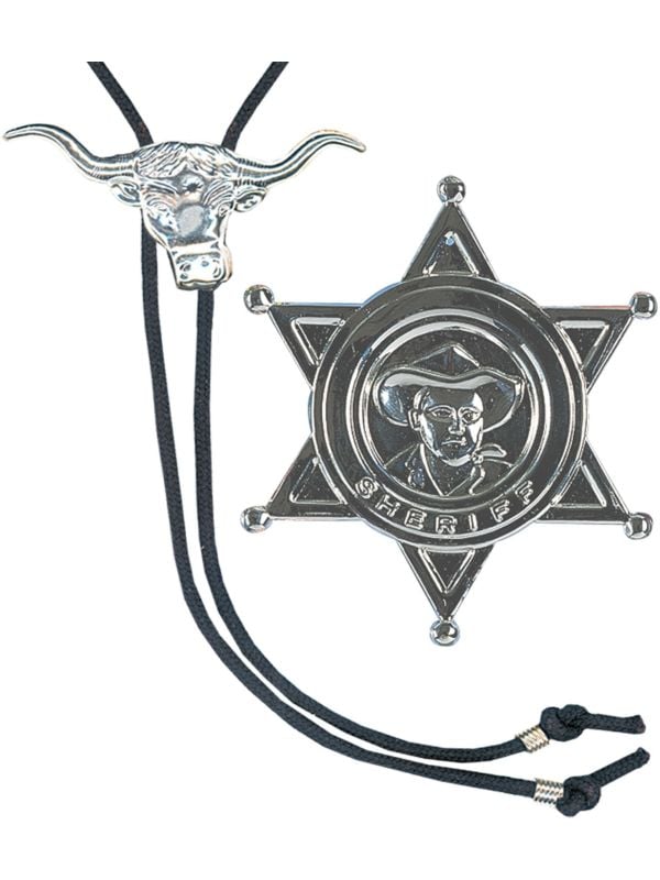 Cowboy ketting en badge