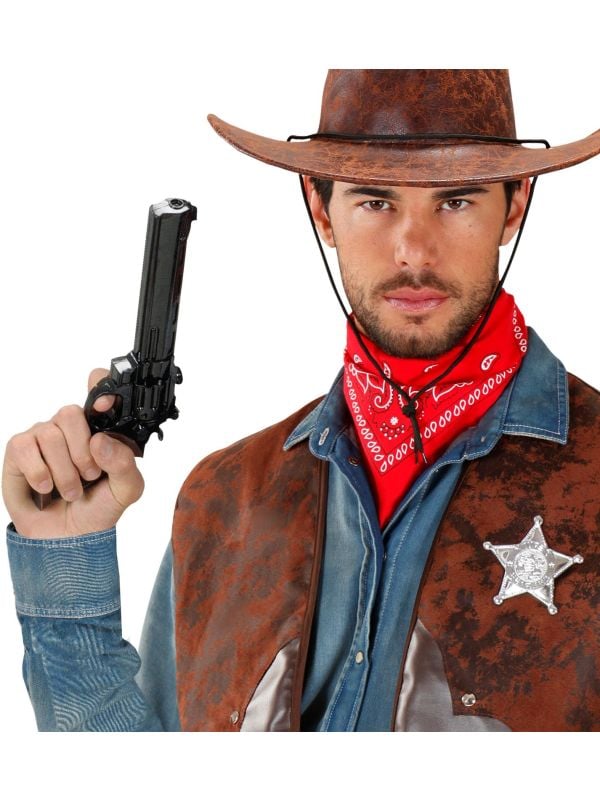 Cowboy revolver zwart