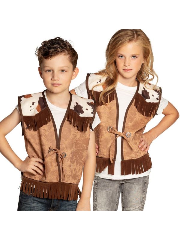 Cowboy vest kinderen bruin