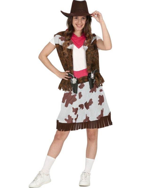 Cowgirl outfit koeienprint meisjes tiener