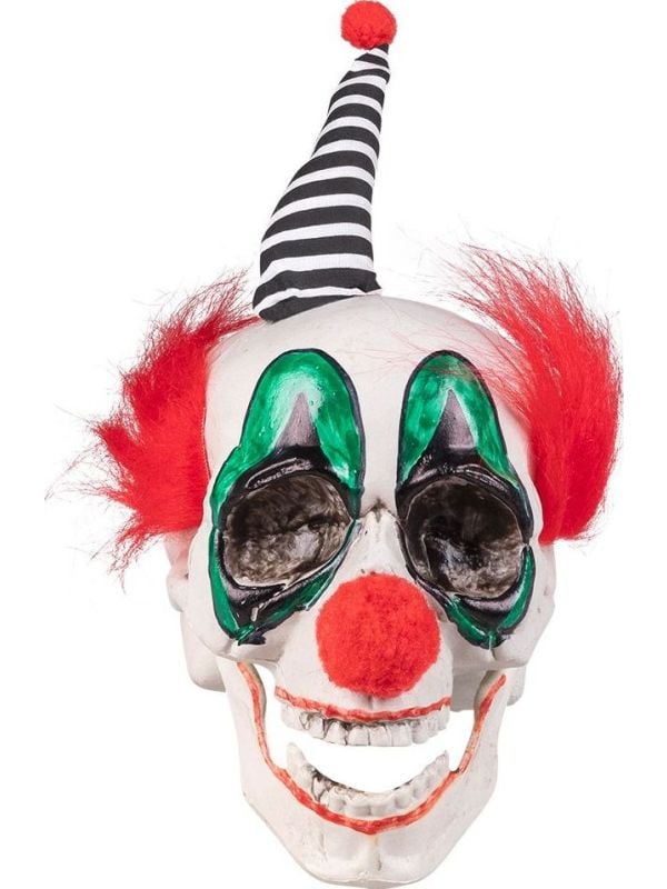 Creepy clown schedel met beweegbare kaak