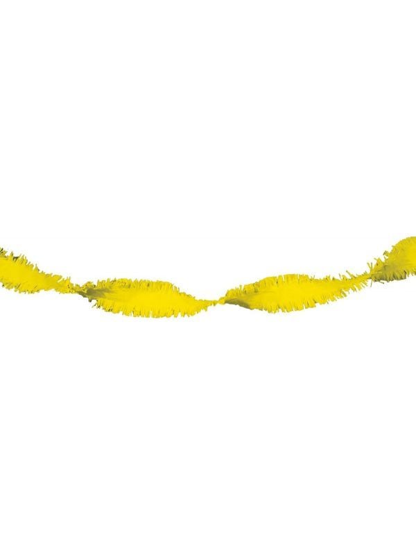 Crepe papier slinger 24 meter geel