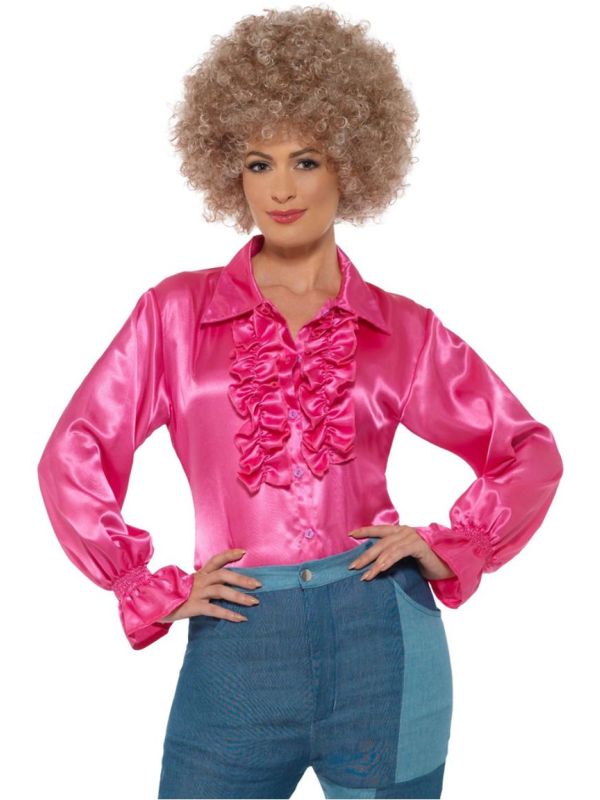 Dames disco shirt roze main product photo