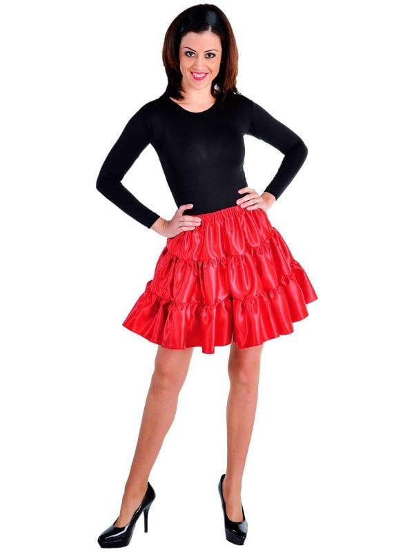 Dames volangen rok rood main product photo