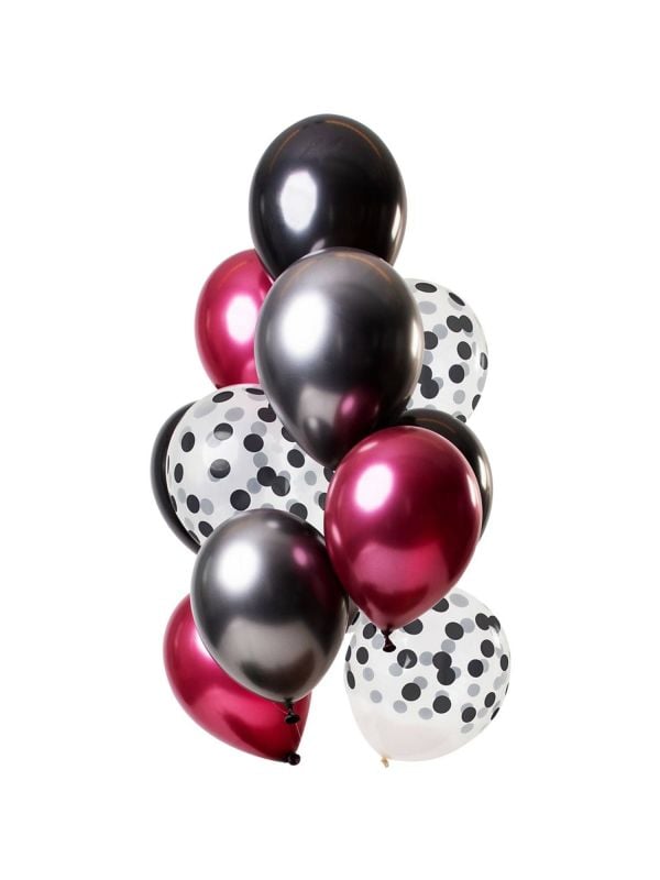 Dark richness party ballonnen 12 stuks