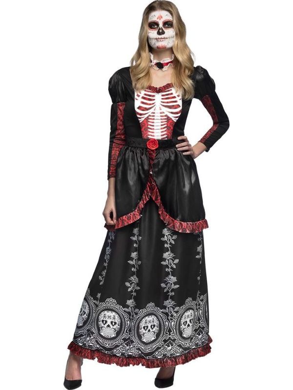 Day of the dead dames jurk zwart