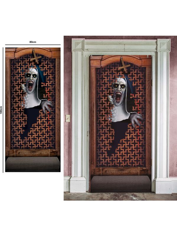 Deurdecoratie horror confession 80 x 180 cm halloween